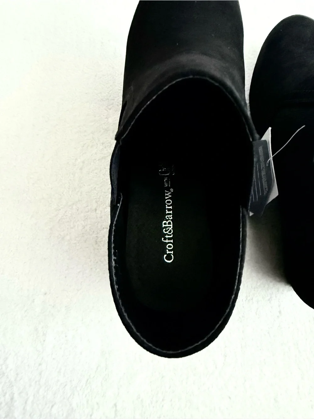 Black Wedge Ankle Booties Women’s 8.5 Stretch Comfort Fall NWT